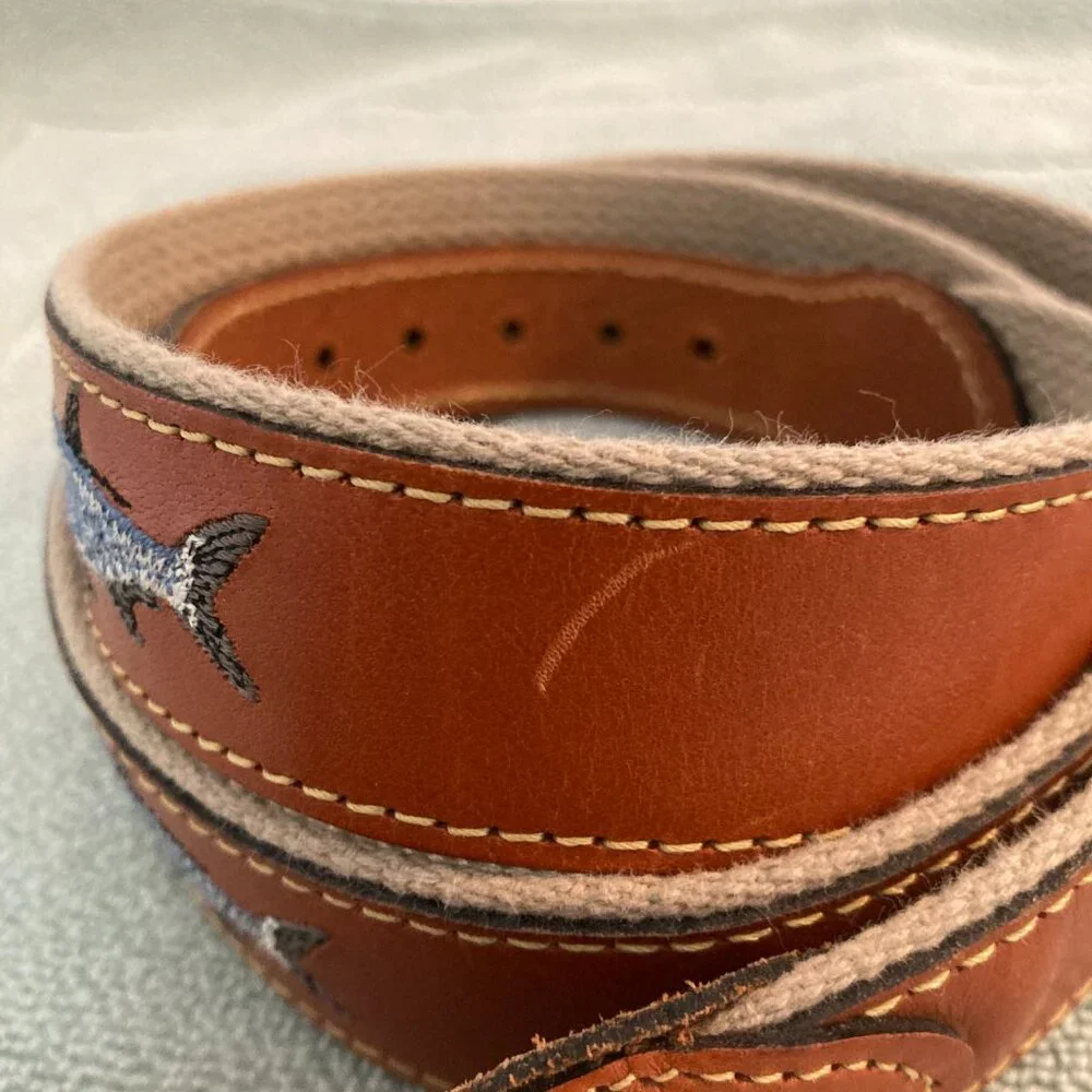 Orvis Belt with Fish Embroidery - Picture 3 of 5